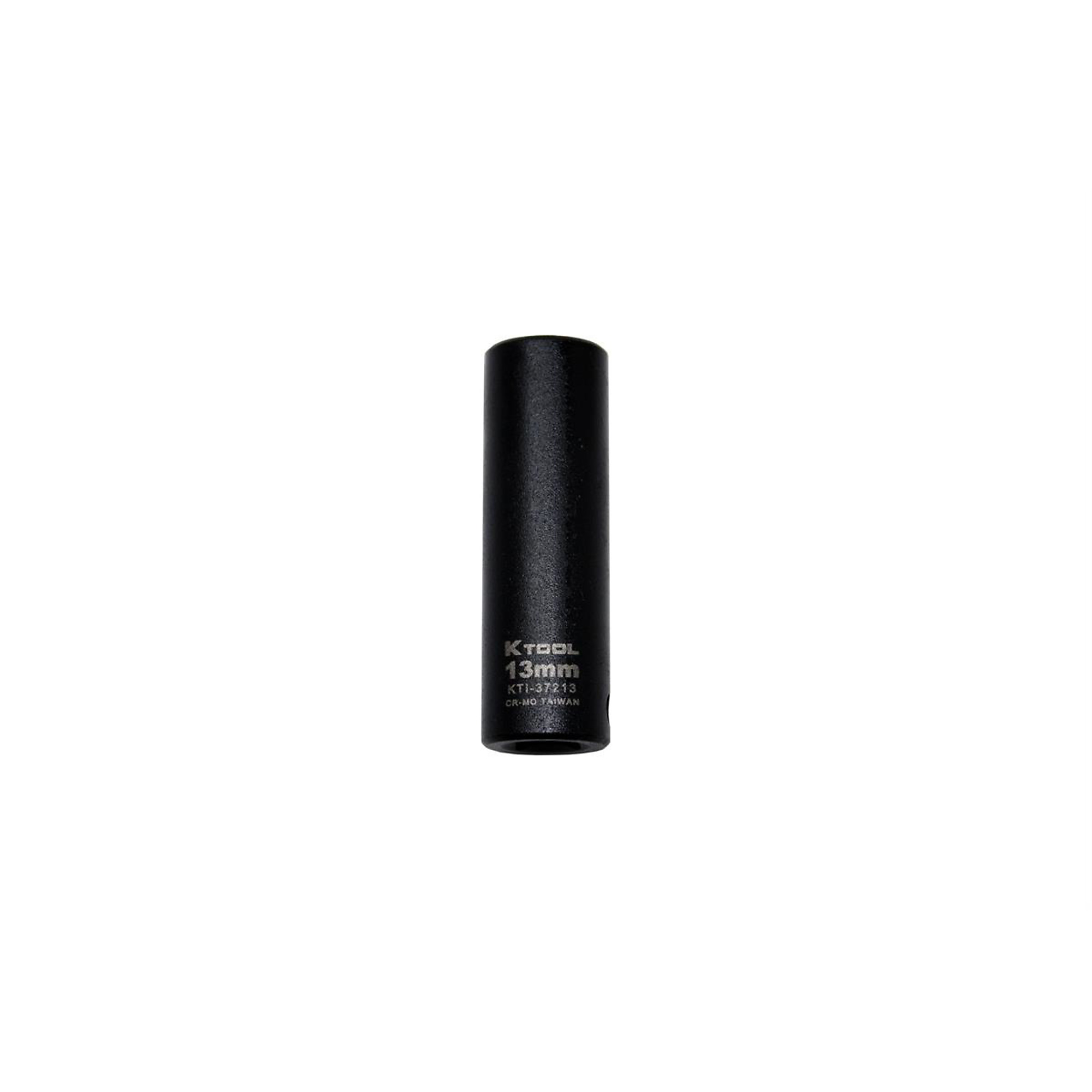 K Tool International 3/8in. Drive Impact Deep Socket — 13mm, 6-Point, Chrome-Moly Steel, Model# KTI37213